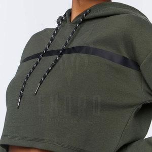 Ropa de mujer Cómodas sudaderas con capucha recortadas Venta caliente Top corto de calidad superior Sudaderas con capucha para la venta - Product Image 6