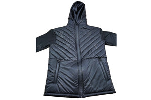 Chaqueta de Invierno Profesional de Alta Calidad para Hombre, con Capucha, Mangas de Tela de Lana, Cortavientos, Diseño de Burbujas en la Parte Delantera, Logotipo, Estilo Urbano - Product Image 4