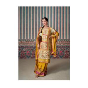Ensemble Salwar Kameez Palazzo entièrement cousu avec broderie, Salwar Kameez disponible à un prix raisonnable - Product Image 1