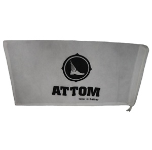 Bolso de algodón blanco duradero con cremallera Conveniente de llevar en muchos tamaños para empacar zapatos Regalos Logotipo personalizable - Product Image 1