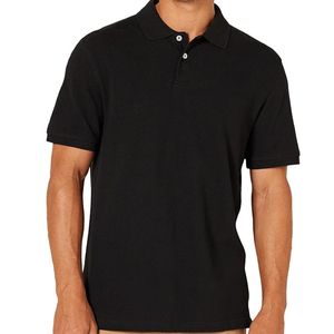 Polo de manga corta para hombre, corte ajustado, de algodón piqué, camiseta clásica con cuello para uso diario y ocasiones informales elegantes - Product Image 1