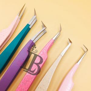 New Style Eyelash Extension Tweezers Boot <b>Volume</b> Eyelash Tweezers Sustainable Mink Flat <b>Lash</b> Stainless Steel Private Label Logo - Product Image 6