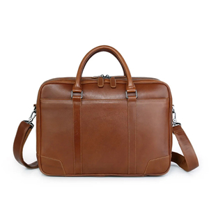 Maletín de Cuero para Portátil, Clásico, para Hombre, de Negocios, con Asa Resistente y Correa para el Hombro Incluida - Product Image 3