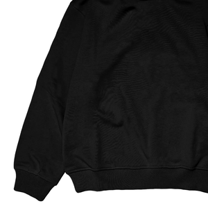 Sweat à capuche oversize noir unisexe en molleton de coton, sweat à capuche décontracté d'hiver, streetwear, coupe ample, fabricant en gros - Product Image 4