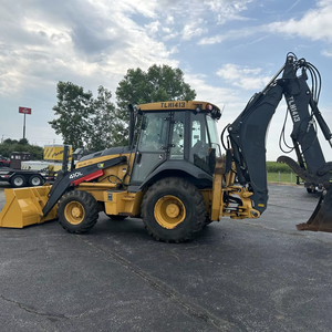 2015 Johnn Deerre 410L Tractopelle Avant et Arrière Aux Hydraulique Cabine avec AC 4x4 Extended Tractopelle Hydraulique Pouce 24 godet - Product Image 2