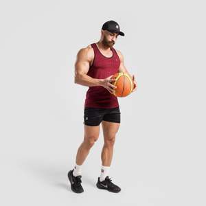 Maroon Bolt Tank <b>Top</b> for Men - Product Image 4