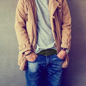 Cinturones de Diseño Elegante para Hombre 2026, Cinturones de Cuero Genuino de Alta Calidad OEM, Hebilla de Pin para Vestir, Vaqueros, Casual, Personalizado, Automático, a la Moda - Product Image 5