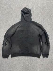 Sweat-shirts de haute qualité 2026, effet délavé, usé, reworké, nouveau style streetwear, peint, teinté, coton mélangé - Product Image 2