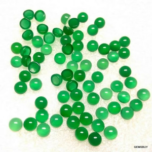 Pierre de cabochon en onyx vert de qualité naturelle, pierres précieuses naturelles en vrac pour bijoux, meilleur prix - Product Image 4