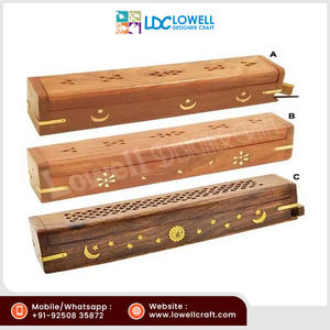 Nouvelle collection de brûleurs d'encens en bois de cercueil très vendus stockage de brûleurs de boîte fabriqués à la main, de fournisseur en gros de confiance - Product Image 2