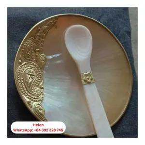 珍珠母勺子定制尺寸和形状-最优惠的价格热卖珍珠母服务器皿便宜的价格越南工厂销售