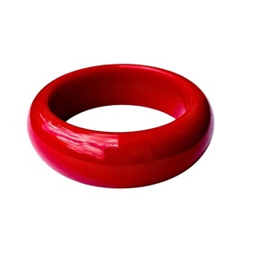 Bracelets de mode en résine colorée pour femmes fille géométrique irrégulière ronde Bracelets en résine indienne avec breloque de créateur - Product Image 5