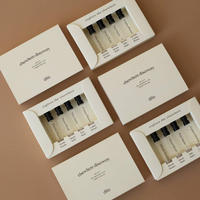 Boîte d'emballage coulissante pliable personnalisée avec logo en relief en creux pour flacon de parfum 50 ml