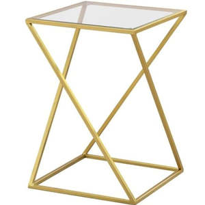 Offre spéciale Cadre en métal Table d'appoint avec dessus en verre pour restaurant Home Hotel utiliser au meilleur prix - Product Image 6