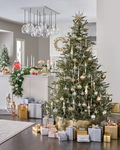 Collier de sapin de Noël décoratif pour fêtes à domicile, en métal, pour sapin artificiel, décoration intérieure et extérieure - Product Image 5