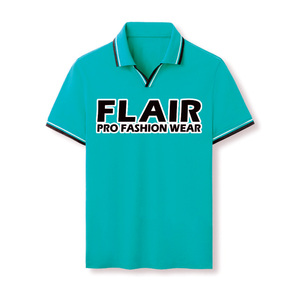 Gran oferta de algodón 100% para hombre, camiseta Polo personalizada de buena calidad, Color sólido, estilo informal, patrón, 180g, tela, peso frontal - Product Image 5