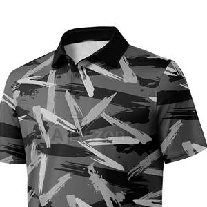 Camisa de golf elástica para hombre con protección UV Camisa de golf Polo ligera para columpio cómodo - Product Image 6