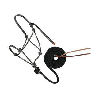 Premium Diamond Braid Rope Halter and Lead Set Durable Ajuste ajustable Caballos Heavy Duty Training Handling Tack Gear Ecuestre - Product Image 5