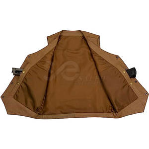 Chalecos de cuero de moda personalizados transpirables de alta calidad diseño elegante Chaleco de cuero genuino para hombres - Product Image 3