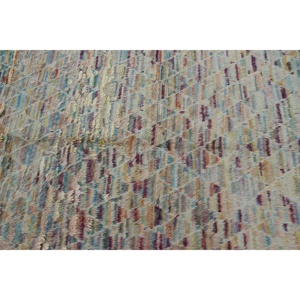 พรมวินเทจสไตล์ตุรกี ขนาด 4.8x6.4 ฟุต พรมสีเหลืองน้ำเงินสไตล์ตะวันตกเฉียงใต้ - Product Image 5