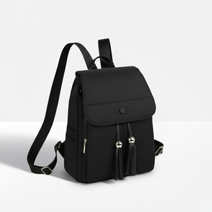 Urban Classic Girl's <b>Backpack</b> Water-Resistant PU and Polyester Lined <b>College</b> Style Crossbody Strap Zipper Closure - Product Image 3