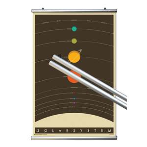 Par de Perfiles de Aluminio de 70 cm para Carteles, para Técnicas de Impresión Digital Educativa - Product Image 1