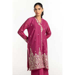 Conjunto de Dos Piezas de Chifón con Bordado Floral Maisuri, Corte Holgado, IPST-44331, Blazer de Verano con Decoración de Logotipo, Disponible en Talla XS - Product Image 5