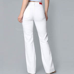 Best Price New Design <b>Women's</b> Light Weight Mid Waist <b>Jeans</b> Pants for Adults Breathable with Flat Front-for Spring - Product Image 3