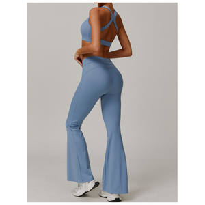 Soutien-gorge de sport personnalisé de haute qualité, respirant, antibactérien, protection UV, maintien élevé, bretelles croisées, logo frontal, tennis, yoga, gym - Product Image 6