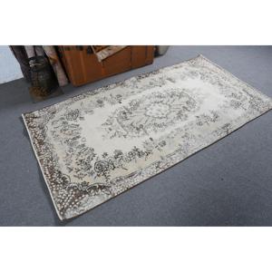 พรมขนาด 3.6x7 ฟุต, พรมตุรกีโบราณ, พรมโมร็อกโกสีขาวน้ำตาล - Product Image 2