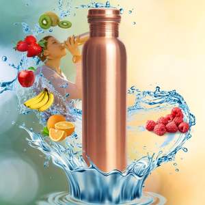 Stylish Reusable Leak-Proof Copper Water Bottle with Lid Eco-Friendly for Office Gym & Daily Hydration and Ayurveda Therapy - Product Image 6