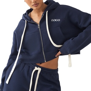 เสื้อฮู้ดผ้าฟลีซสีพื้นสำหรับผู้หญิง สวมใส่สบายในฤดูหนาว เหมาะสำหรับใส่ในชีวิตประจำวัน ราคาถูก คุณภาพสูง บริการ OEM ออกแบบสำหรับผู้ซื้อขายส่ง สไตล์ลำลอง - Product Image 1