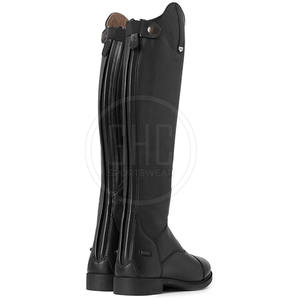 Botas de montar a caballo de cuero genuino de la mejor calidad en productos de caballo hechos a mano de color de bloque hechos en Pakistán - Product Image 1