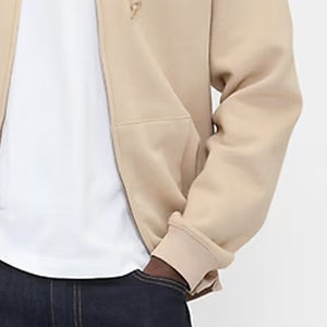 Zipper Up <b>Hoodie</b> For Men With Full Sleeves High Quality <b>Stitching</b> Solid Color Design With Hood And Custom Logo Designing Casual - Product Image 4