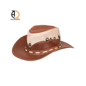 Chapeaux de cowboy en cuir pour la course à cheval, prix bas, logo personnalisé, broderie, chapeaux de cowboy vierges, OEM ODM - Product Image 5