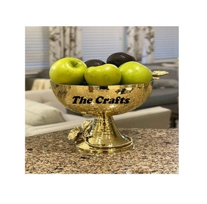 Stainless Steel Serving Bowl With Aluminium Stand Kitchenware Food Snacks And <b>Chocolate</b> Bowl In Silver And Gold Color - Product Image 2
