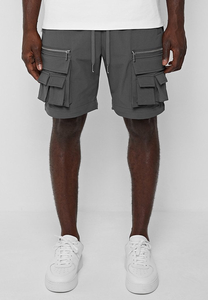 กางเกงขายาวผู้ชายสไตล์สตรีทลำลองทรงตรง มีกระเป๋าคาร์โก้ ผ้าโพลีเอสเตอร์ 100% ยืดได้ มีเชือกผูก - Product Image 6