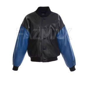 Oem Manufactured <b>Men's</b> Winter Plus Size <b>Leather</b> Tracksuit Custom Color Solid 2 in 1 Lightweight Waterproof Windproof Casual Wear - Product Image 2