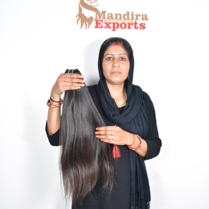 Extensiones de cabello humano vietnamita de templo de paquetes rectos de color negro de proveedor virgen puro crudo 100% - Product Image 2