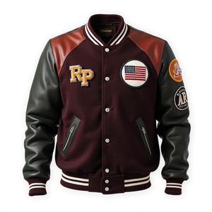 Chaqueta Bomber de Cuero con Forro de Poliéster/Algodón Personalizada para Hombre, Proveedor Mayorista OEM ODM, Resistente al Viento e Impermeable - Product Image 5