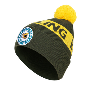 Wholesale Custom Embroidery Logo <b>Men</b> Women Skull Knitted <b>Bobble</b> <b>Hat</b> Ski Warm Winter Cap Grey Acrylic Pom Pom Beanies - Product Image 3