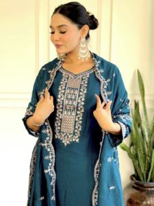 ชุดเดรสเซ็กซี่สำหรับผู้ใหญ่ชุดเดรสผ้าซาตินปักลายชาวปากีสถาน - Product Image 4