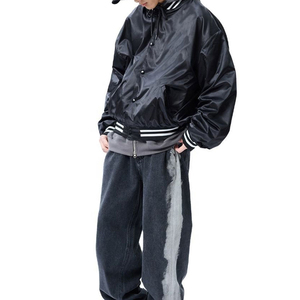 New Style Satin <b>Jackets</b> <b>Man</b> Casual Solid Color Pocket <b>Thin</b> <b>Jacket</b> For <b>Man</b> Style High Quality <b>Man</b> Clothing Satin <b>Jacket</b> - Product Image 4