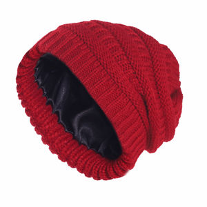 Gorro de punto de nuevo diseño, cálido, suave y acogedor, forrado de lana, ajustable, elegante, para clima frío al aire libre - Product Image 3