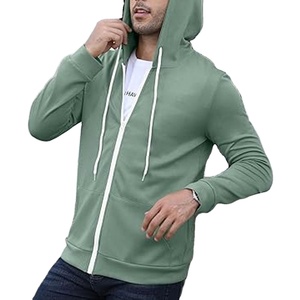 เสื้อฮู้ดมีซิปสำหรับผู้ชายผ้าบางสำหรับฤดูใบไม้ผลิและฤดูใบไม้ร่วง - Product Image 1