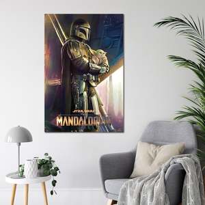 Modern Style the Mandalorian <b>Poster</b> a Clan of Two Made of Paper for Wall Decor - Product Image 3