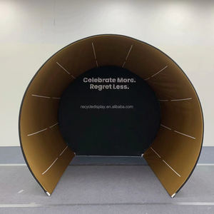LED 조명이 포함된 원형 터널 <span class=keywords><strong>360</strong></span> 포토 부스 인클로저, 사진 부스 디스플레이 텐션 패브릭 인클로저 - Product Image 5