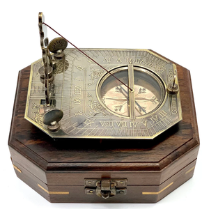 Premium QualityAntique Nautical Sundial Pendulum <b>Compass</b> <b>Engrave</b> Husband Gifts, Couples Gift, Christmas Gifts - Product Image 2
