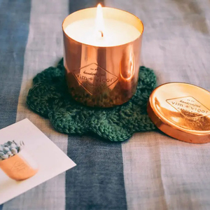 Récipient à bougie en cuivre brossé fait à la main 8oz 16oz 12oz pot à bougie parfumé vide personnalisé en cire de soja de luxe en vrac - Product Image 6