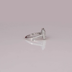 แหวนหมั้นเพชรแบบเพชรสำหรับผู้ใหญ่แหวนชุบทองมีรัศมีสองด้าน10/14/18K - Product Image 2